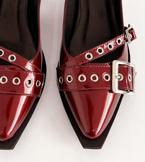 Flats con hebilla vinotinto - Imagen 2