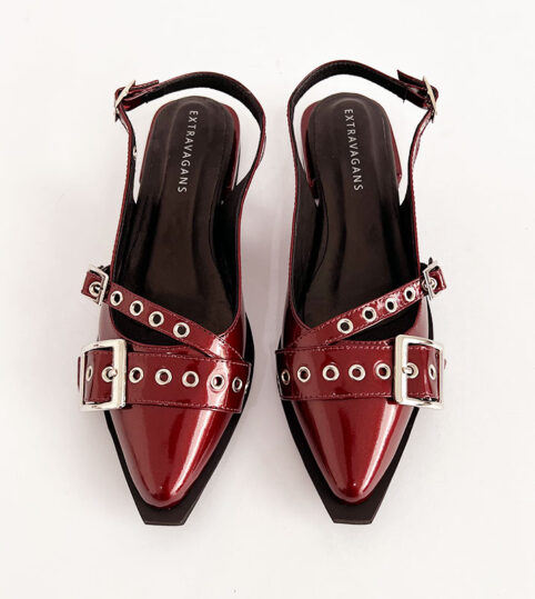 Flats con hebilla vinotinto - Imagen 9