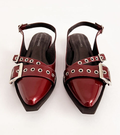 Flats con hebilla vinotinto - Imagen 3