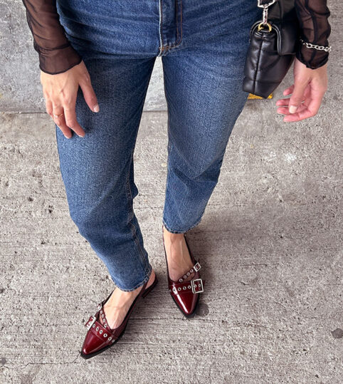 Flats con hebilla vinotinto - Imagen 5