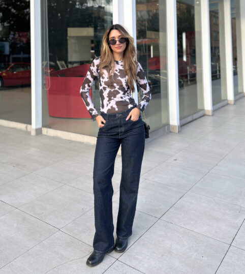 Blusa Malla Cow Print - Imagen 2