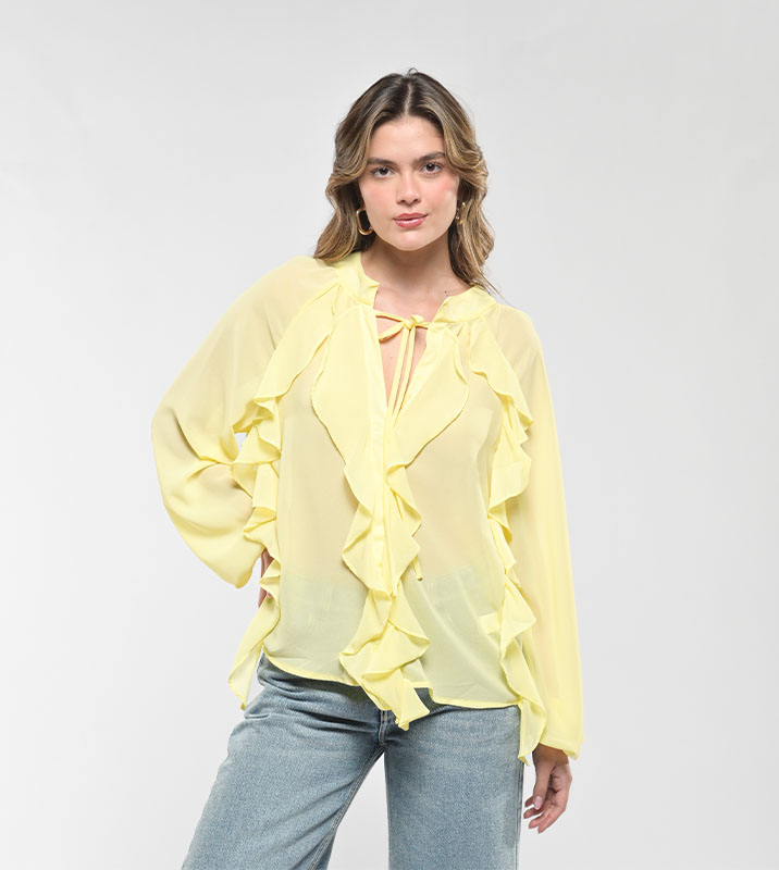 Blusa boho Amarilla - Imagen 4