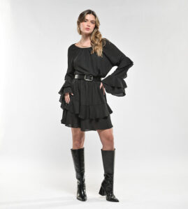 Vestido Corto boho Negro