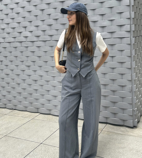 Set Chaleco y Pantalón Gris