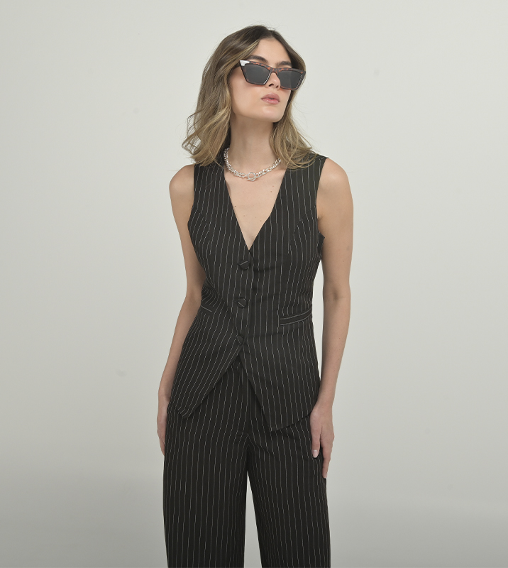 Set Chaleco y Pantalón Rayas - Imagen 5